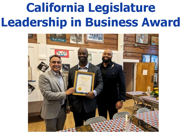 California Legislature Leadership in Business Award